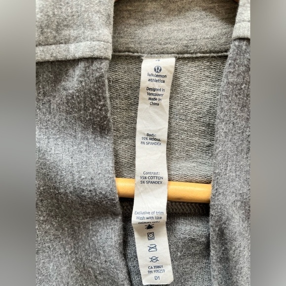 LULULEMON Coast Wrap Heather Gray Jacket. Oversized relaxed drapey. SMALL - Picture 12 of 12